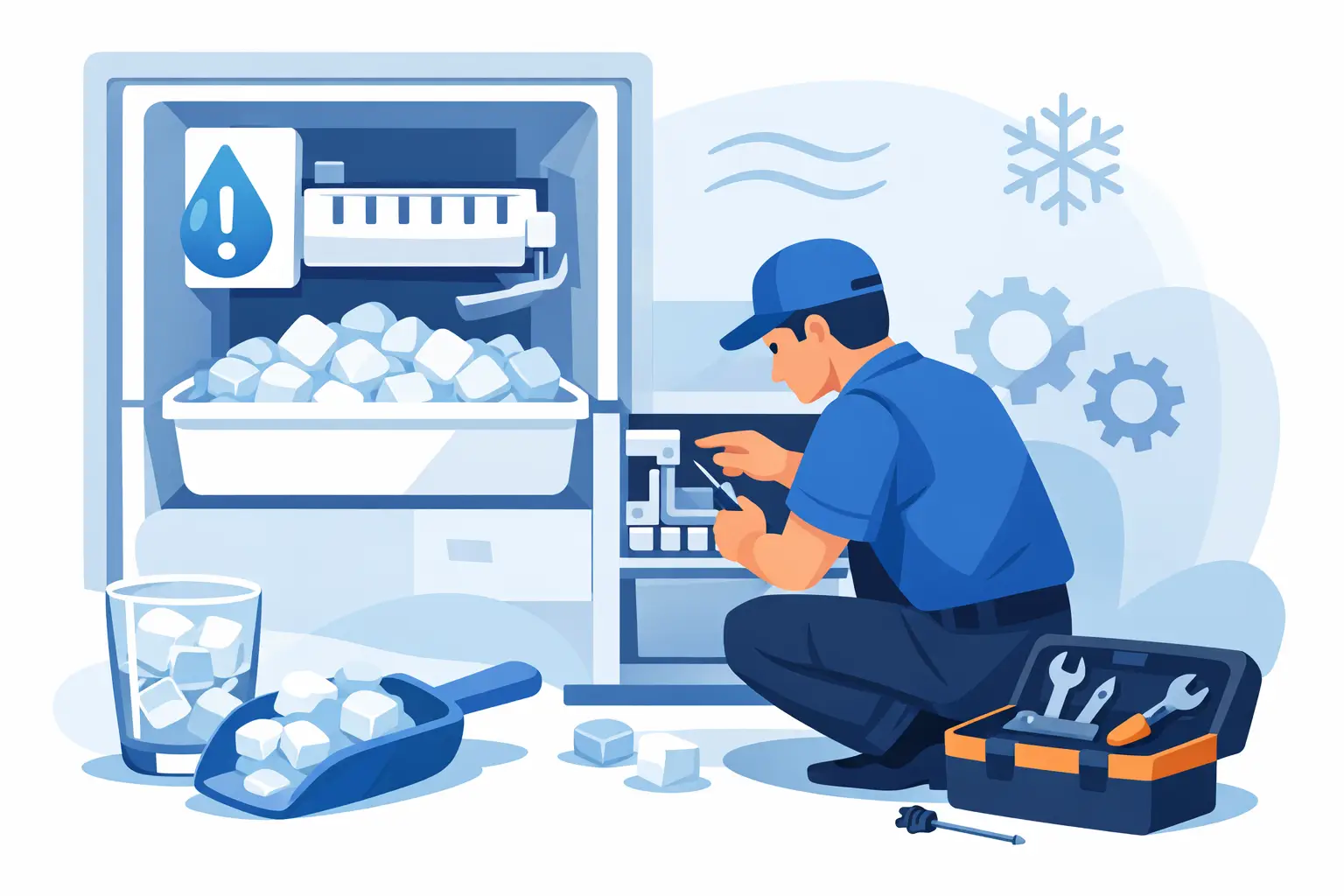 Read more about the article Freezer Ice Maker Repair When Ice Stops Flowing