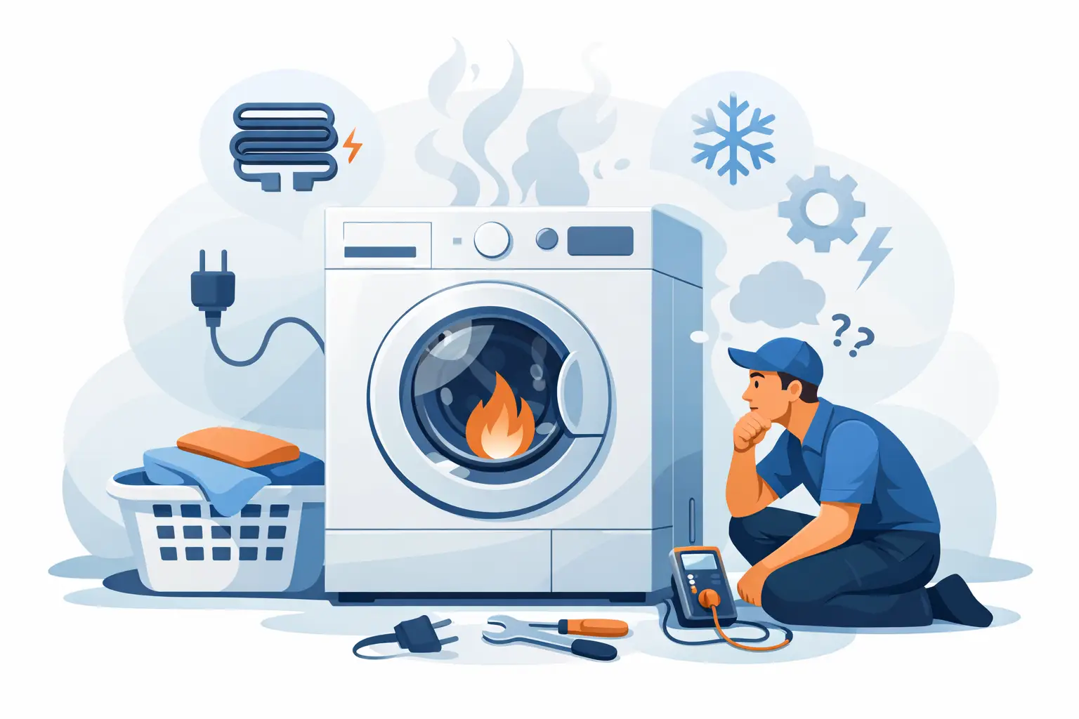 Read more about the article Why Is Your Dryer Not Heating? Causes and Fixes