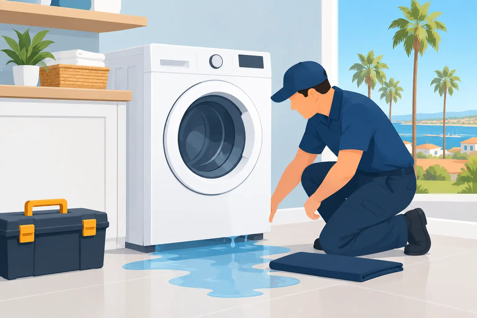 Read more about the article Washer Leak Diagnosis for Orange County Homes